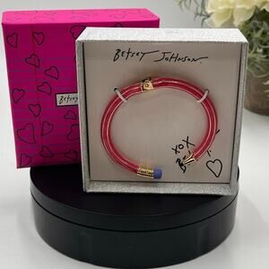 Betsey Johnson Pink Pencil Bracelet Bangle Back to School Teacher Gift NEW